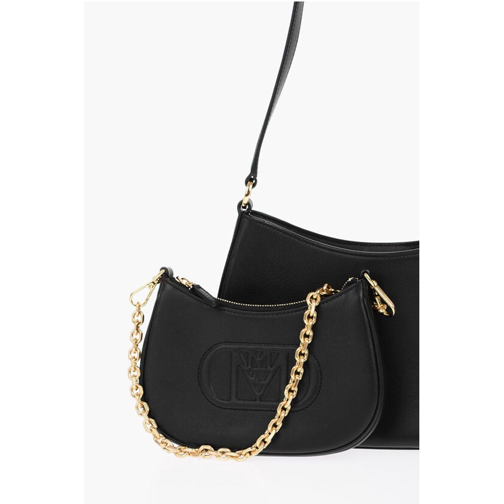 MCM Leather Hobo Bag with Removable Detail