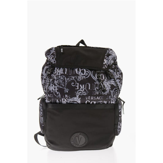 Versace JEANS COUTURE All-Over Logo Multipockets Backpack