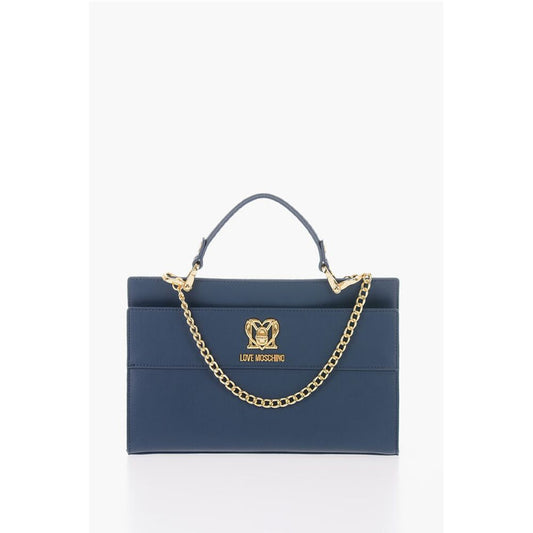 Moschino LOVE Solid Color bag with Removable Faux Fur Handle