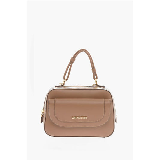 Moschino LOVE Faux Leather bag with braided Handle