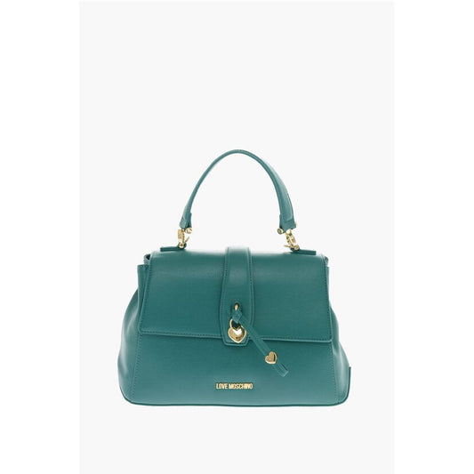 Moschino LOVE Faux Leather Handbag with Heart Shaped Charm