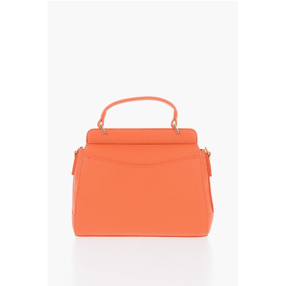 Moschino LOVE Faux Leather Mini Bag with Maxi Golden Plaque