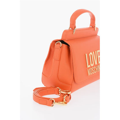 Moschino LOVE Faux Leather Mini Bag with Maxi Golden Plaque