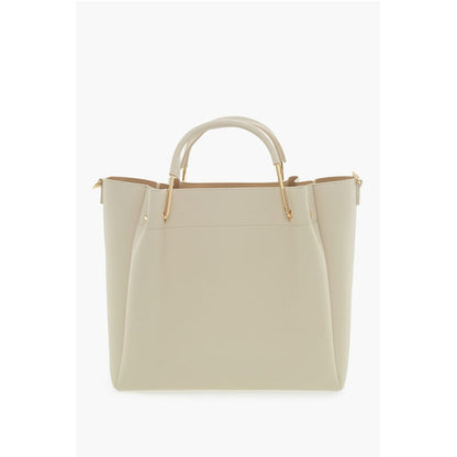 Moschino LOVE Faux Leather Tote Bag with Golden Logo