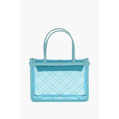 Amina Muaddi Pvc BETTY Mini Handbag with Rhinestoned Detailing