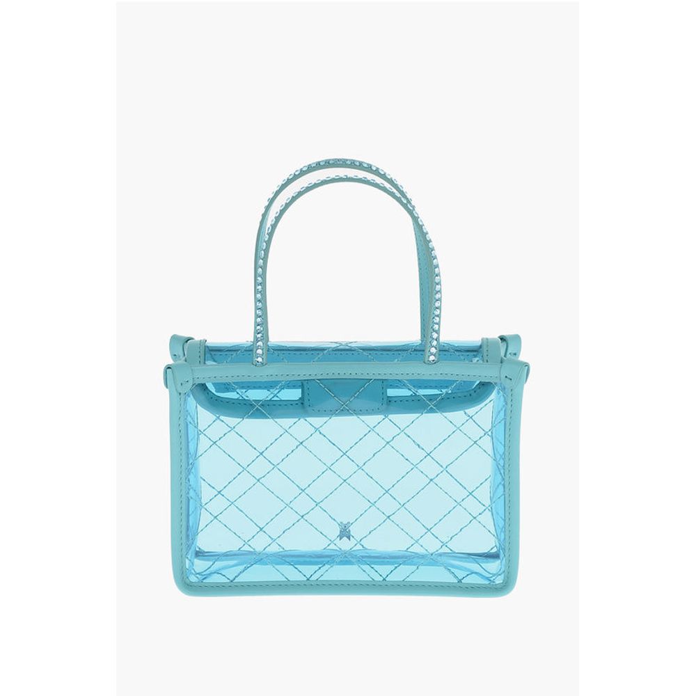Amina Muaddi Pvc BETTY Mini Handbag with Rhinestoned Detailing