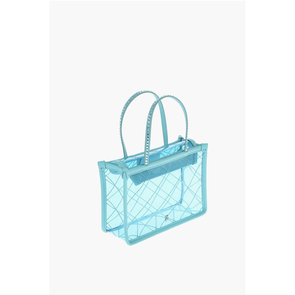Amina Muaddi Pvc BETTY Mini Handbag with Rhinestoned Detailing