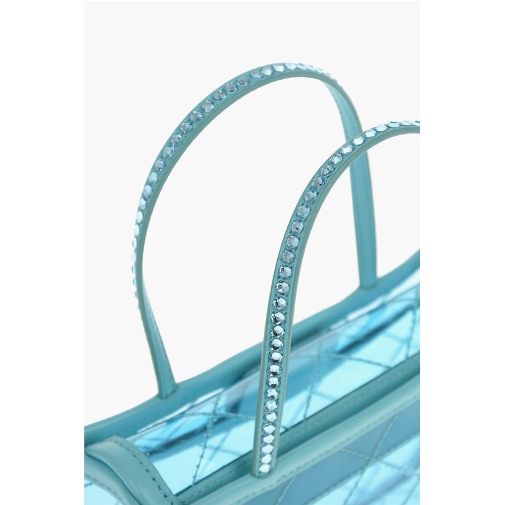 Amina Muaddi Pvc BETTY Mini Handbag with Rhinestoned Detailing