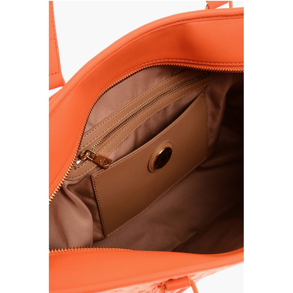 Moschino LOVE Faux Leather and Sponge Tote Bag with Embossed Logo