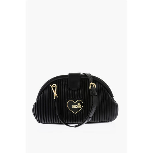 Moschino LOVE Pleated Faux Leather Mini Bag