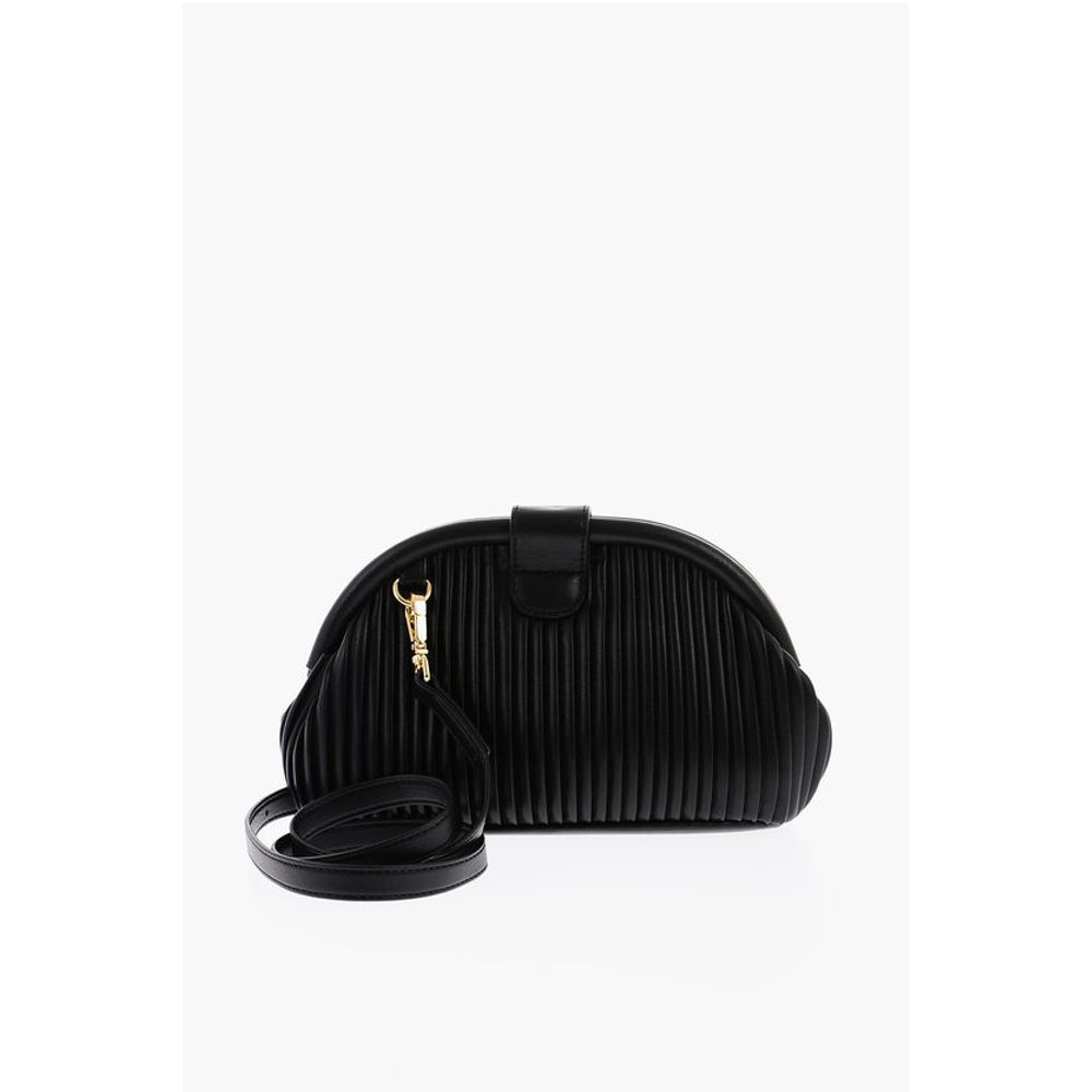Moschino LOVE Pleated Faux Leather Mini Bag