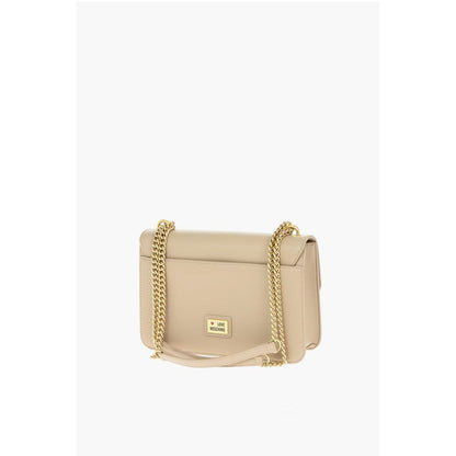 Moschino LOVE Faux Leather Shoulder Bag with Maxi Clam Heart Clamp