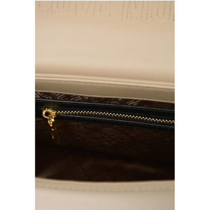 Moschino LOVE Faux Leather Shoulder Bag with Maxi Clam Heart Clamp
