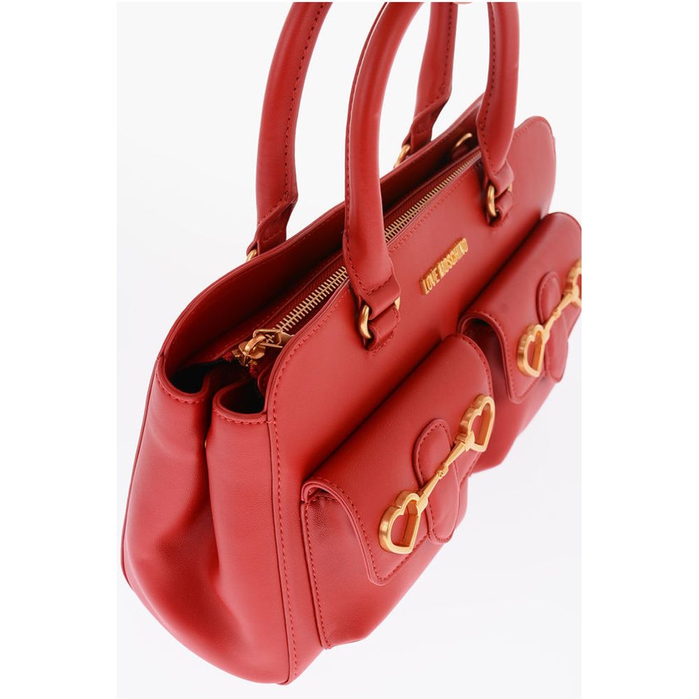 Moschino LOVE removable shoulder strap faux leather HEART BIT bag