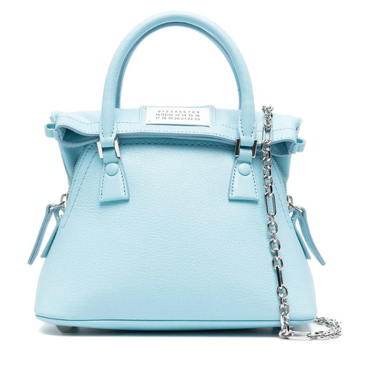 Maison Margiela Blue Leather Handbag
