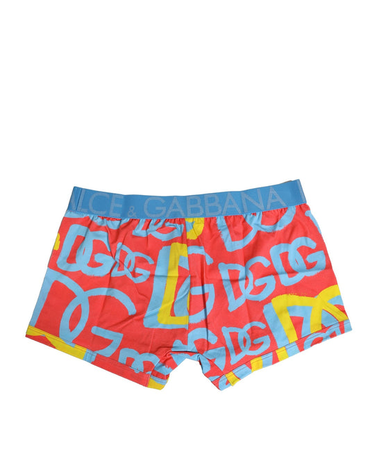 Dolce & Gabbana Multicolor Cotton Logo Print Boxer Underwear