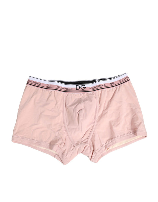 Dolce & Gabbana Peach Cotton Stretch Regular Boxer Underwear
