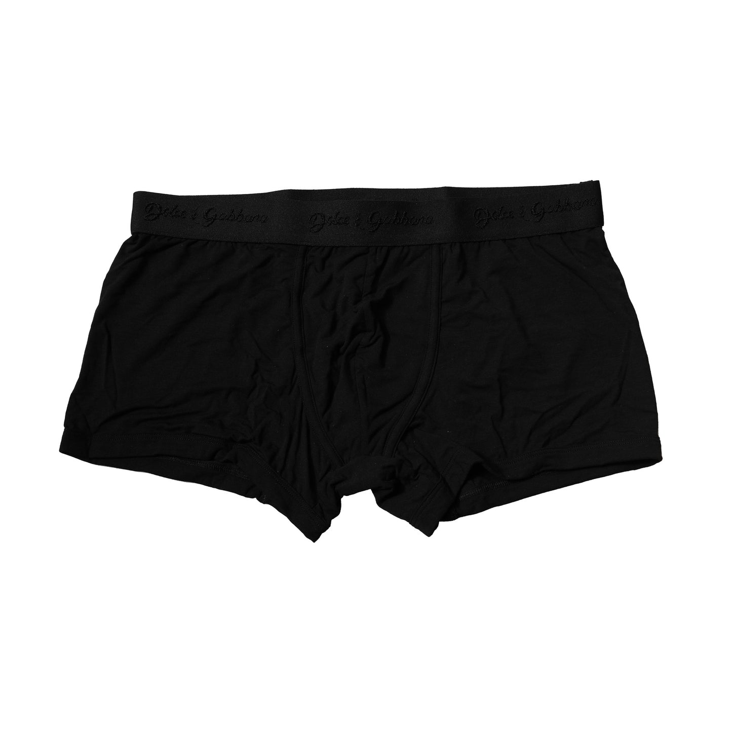 Dolce & Gabbana Black Logo Waistband Stretch Boxer Underwear