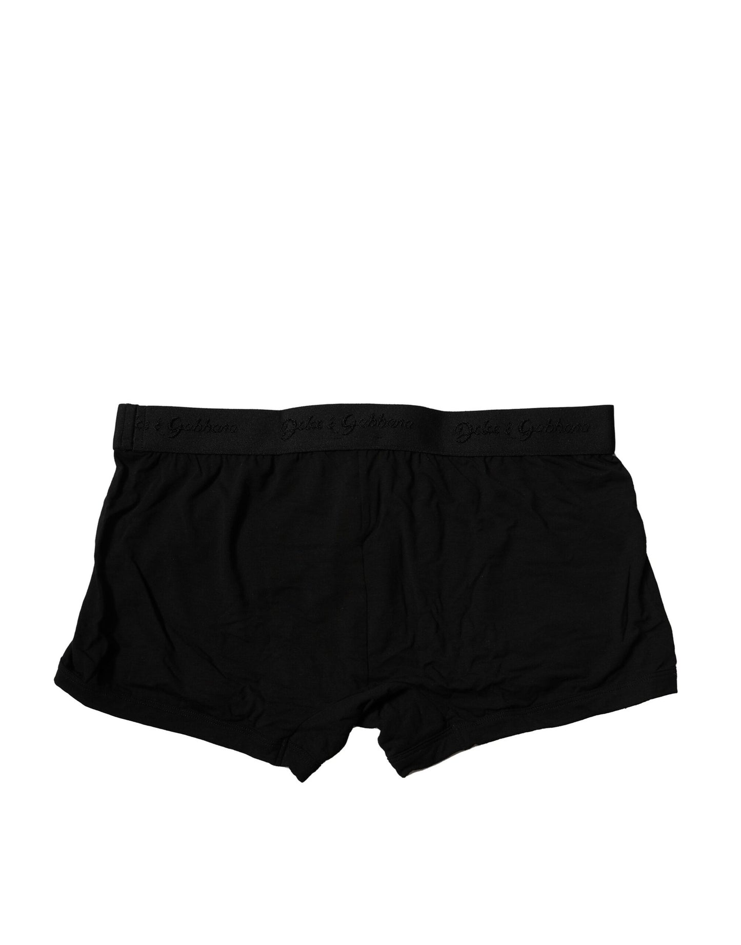 Dolce & Gabbana Black Logo Waistband Stretch Boxer Underwear