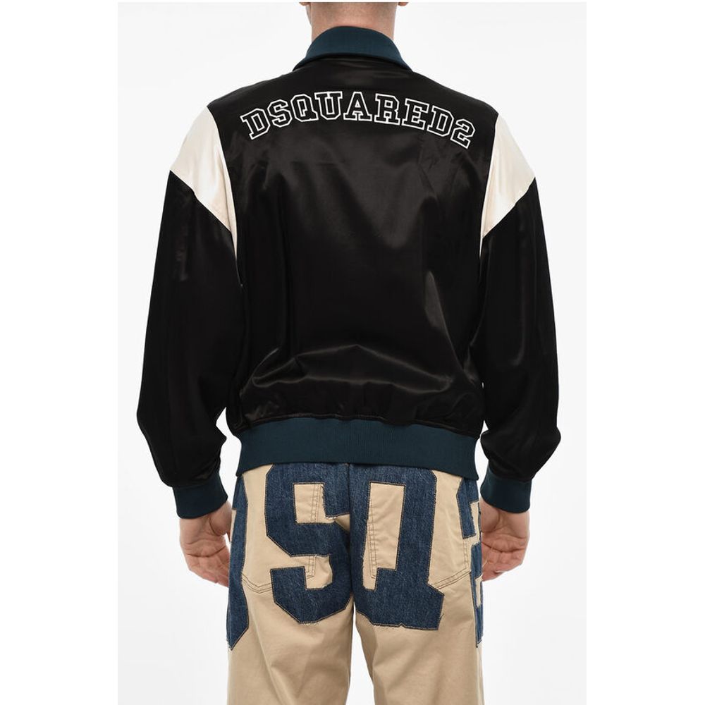 Dsquared² Satin Jacket with Velvet Collar