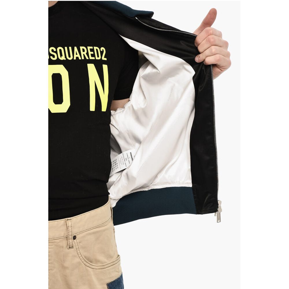 Dsquared² Satin Jacket with Velvet Collar