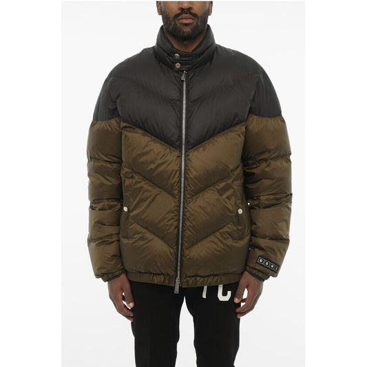 Dsquared² Two-Tone Quilted Jacket with Logo Buttons