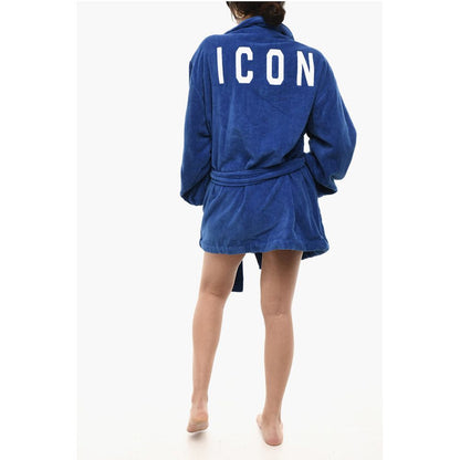 Dsquared² Cotton Terry ICON Bathrobe With Belt