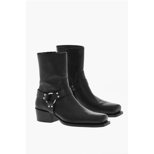 Dsquared² Leather RING Boots With Harness Details