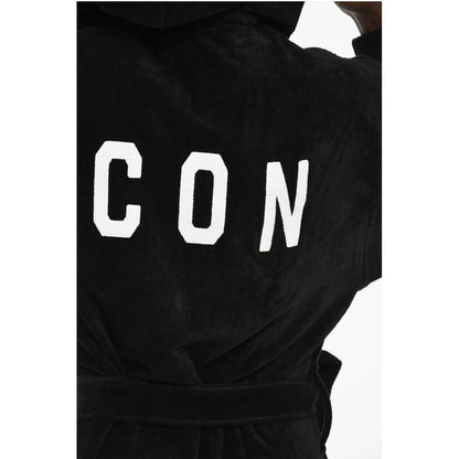 Dsquared² Terry Cottton Bathrobe with Belt and Logo