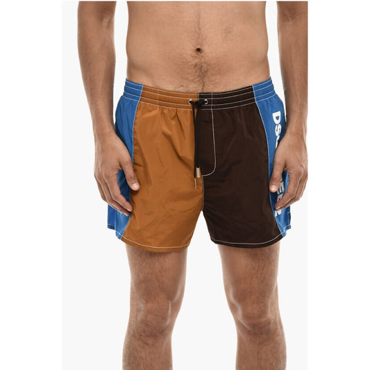 Dsquared² Logoed Color Block Swim Shorts