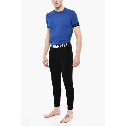 Dsquared² Solid Color Nightwear Pants with Logoed Band