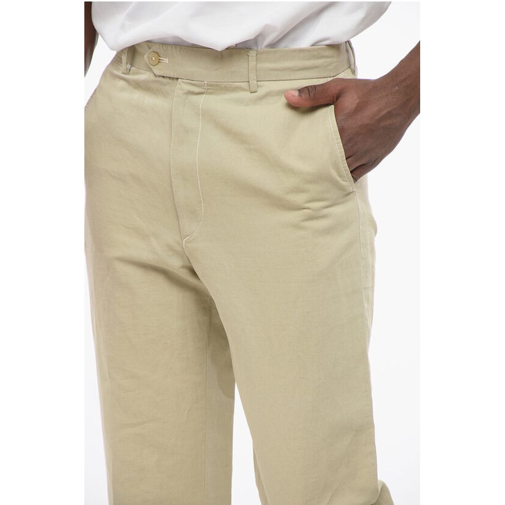 Corneliani ID Cotton and Linen IDENTITY Chino Pants