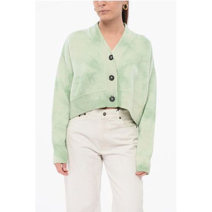 Alanui Tie Dye Virgin Wool Crop Cardigan
