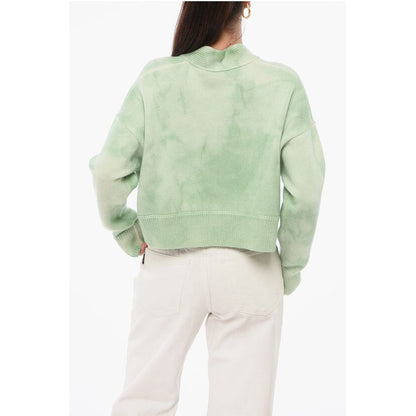 Alanui Tie Dye Virgin Wool Crop Cardigan
