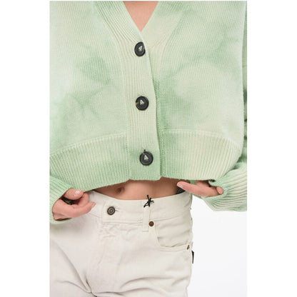 Alanui Tie Dye Virgin Wool Crop Cardigan