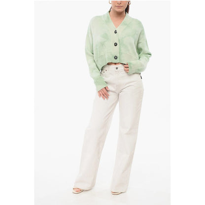 Alanui Tie Dye Virgin Wool Crop Cardigan