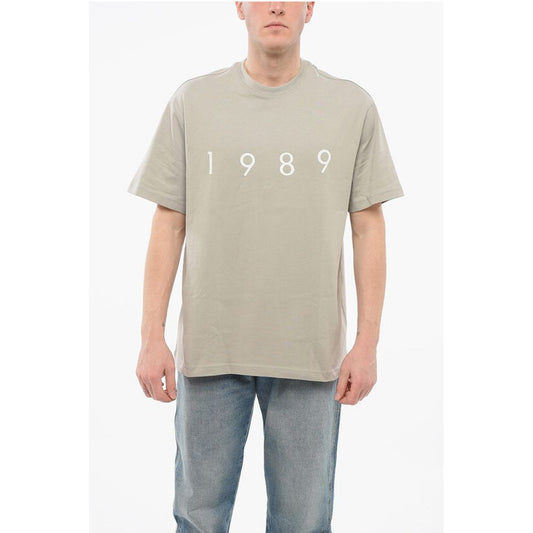 1989 Studio Crew Neck Cotton T-Shirt with Embossed Logo