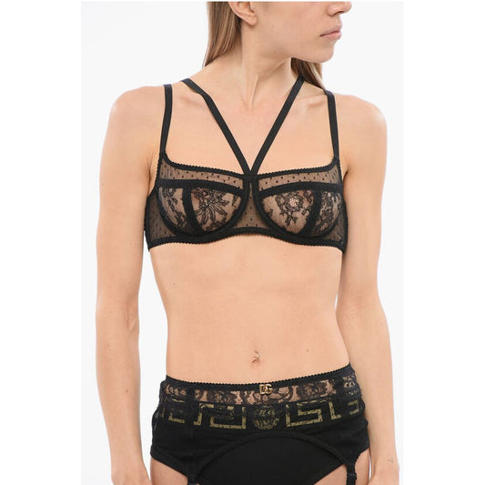 Dolce & Gabbana Sheer Lace HOT STUFF Balconette Bra with Underwire