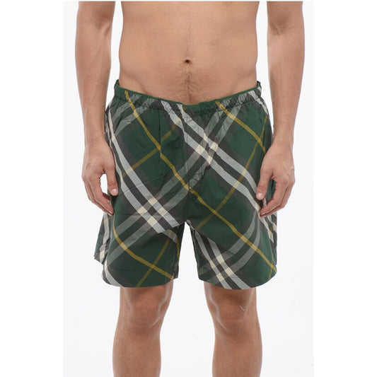 Burberry Nylon Checkered Swimshorts