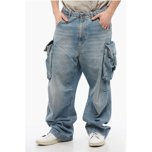 1989 Studio Acid Wash Effect Baggy Fit Cargo Jeans 25cm
