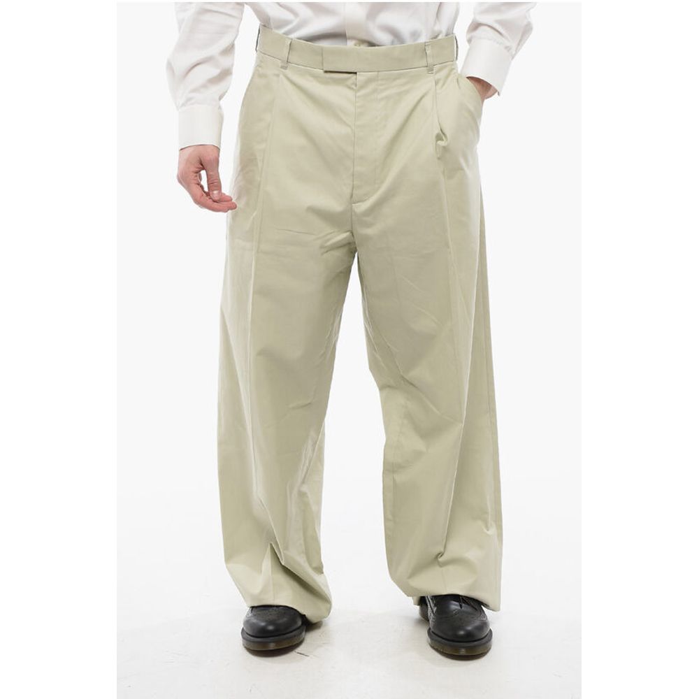 Dior Single-pleated Cotton Blend Palazzo Pants