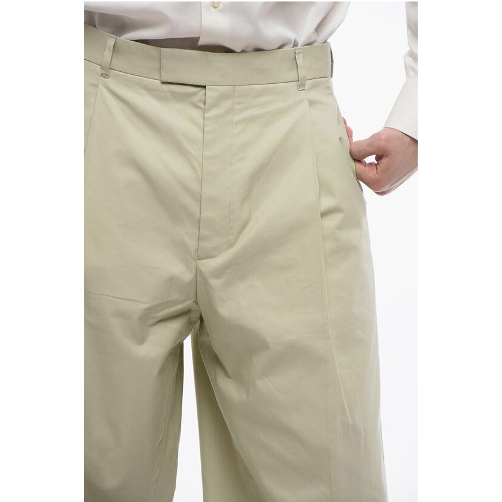 Dior Single-pleated Cotton Blend Palazzo Pants
