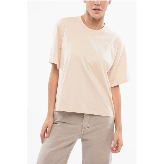 Autry Cropped Crew-Neck T-shirt with Embossed Logo