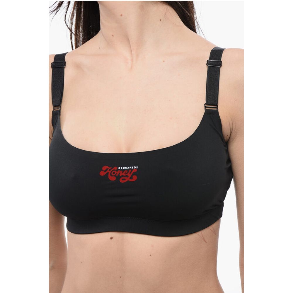 Dsquared² Sporty Bra with Flocked Logo