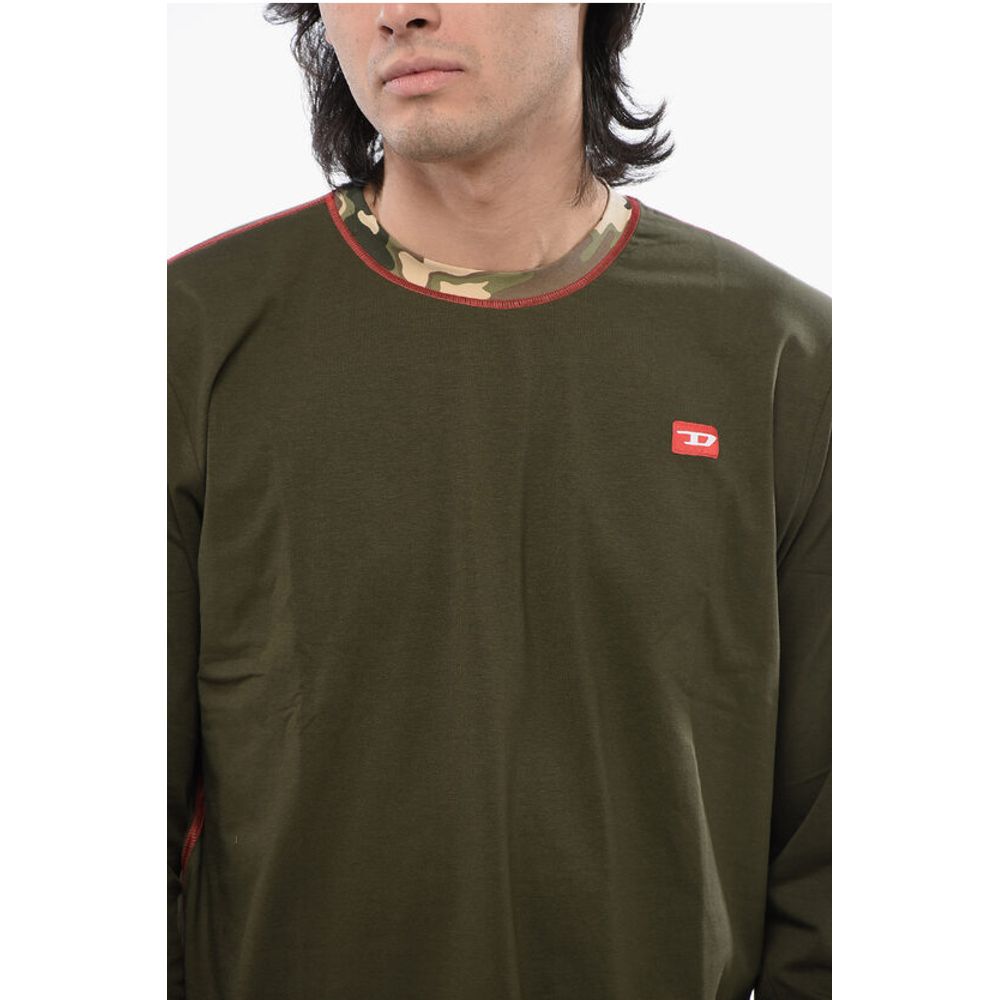 Diesel Stretch Cotton UMSET-WILLIAM Long Pyjamas with Camouflage Pa