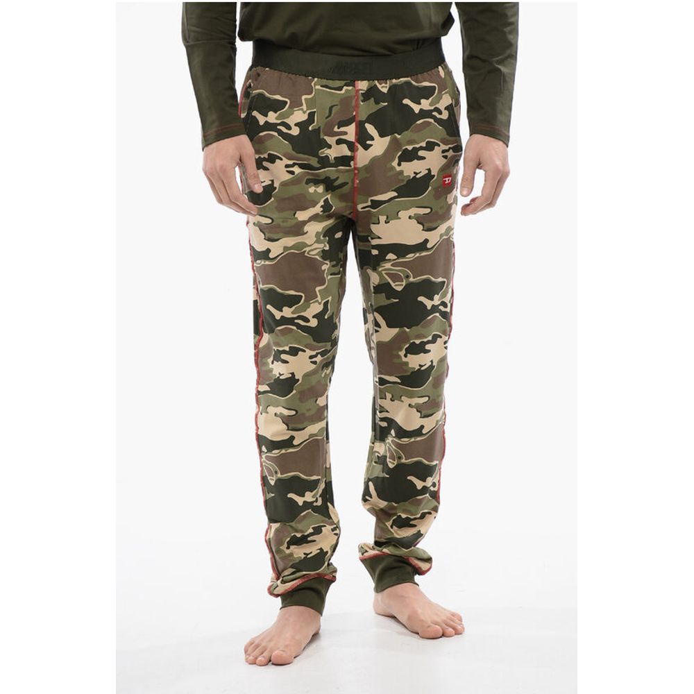 Diesel Stretch Cotton UMSET-WILLIAM Long Pyjamas with Camouflage Pa