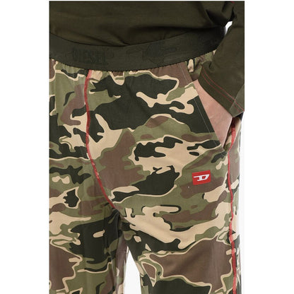 Diesel Stretch Cotton UMSET-WILLIAM Long Pyjamas with Camouflage Pa