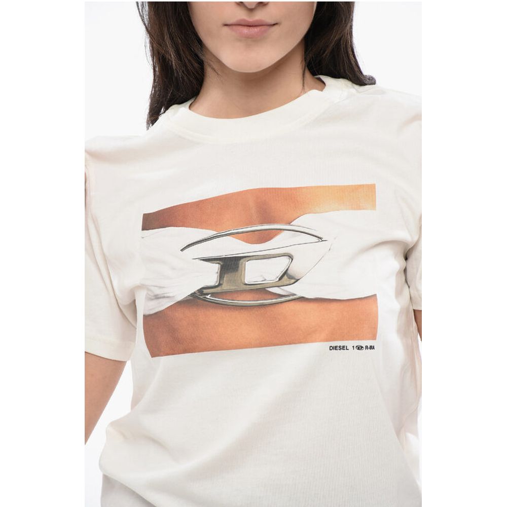 Diesel RED TAG Cotton T-REGS-N3 Crew-neck T-shirt with Print