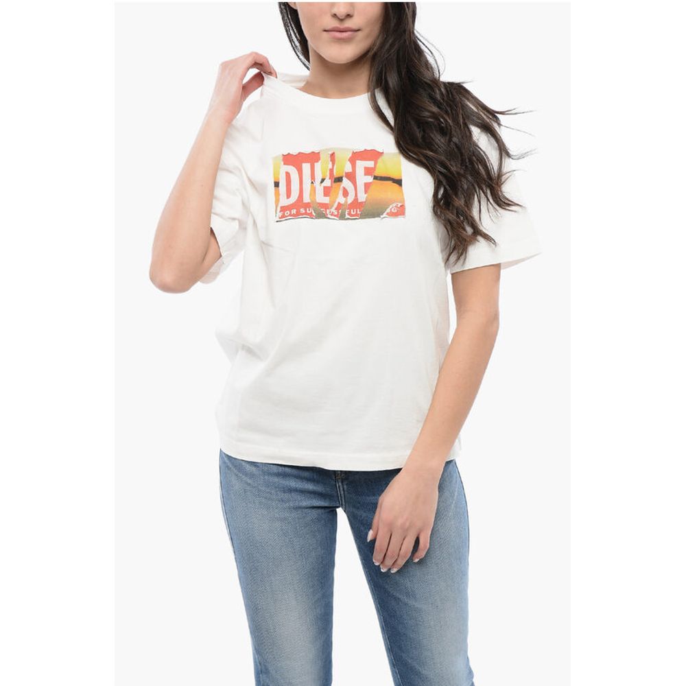 Diesel RED TAG Cotton Crew-neck T-DANNY-POFF T-shirt with Frontal P