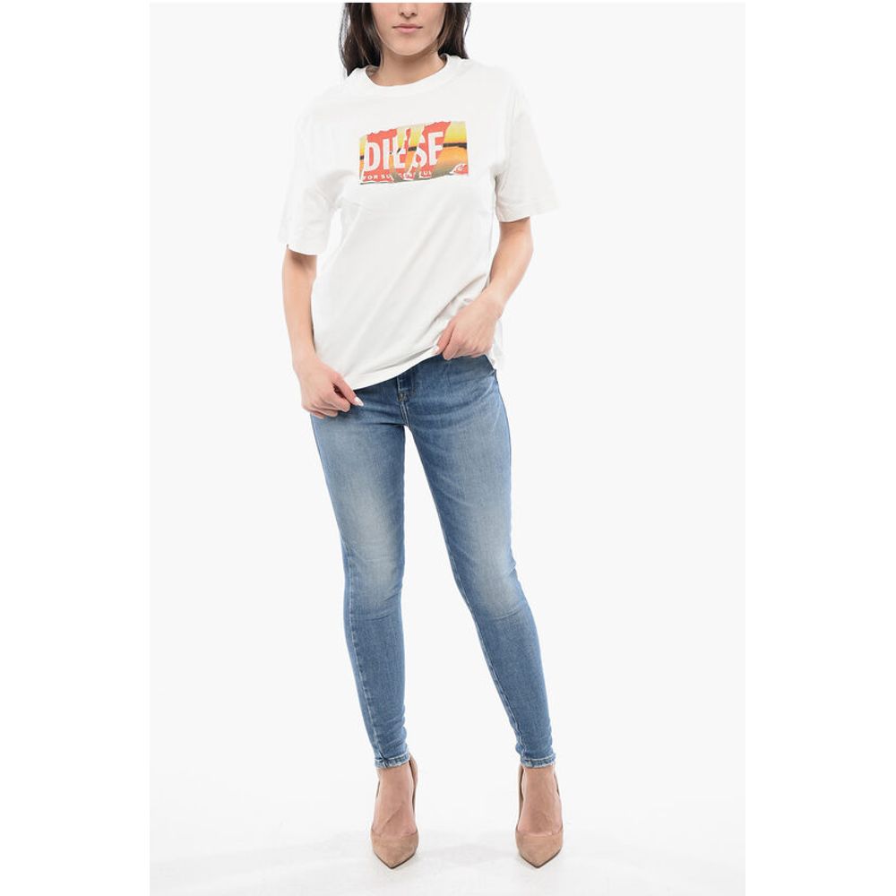 Diesel RED TAG Cotton Crew-neck T-DANNY-POFF T-shirt with Frontal P